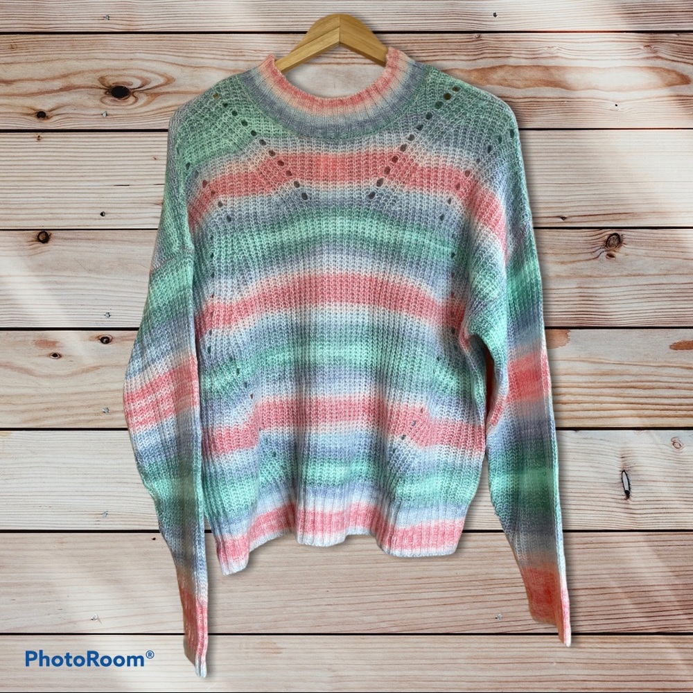 Hooked up striped knit sweater